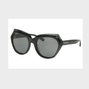 COACH Black/Grey Cat Eye Sunglasses w Case Brand New without tags